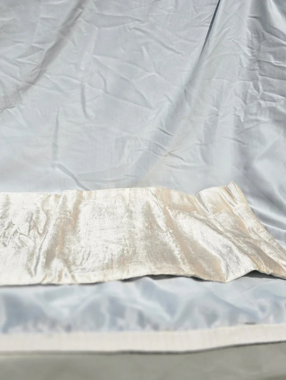 New! Quince Luster Velvet Champagne Curtains, 48